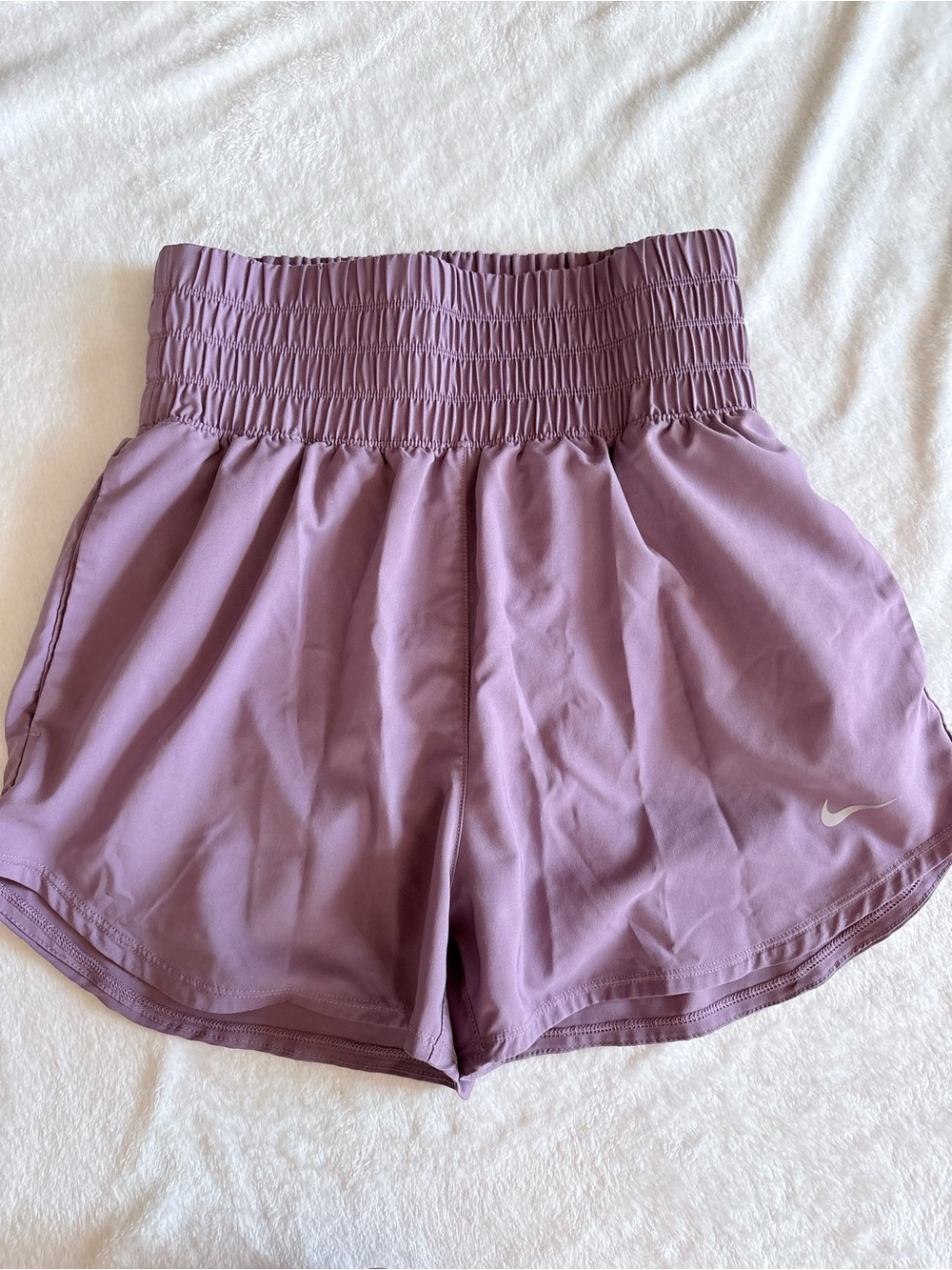 Nike Women’s Smocked Waist Lilac Athletic Shorts